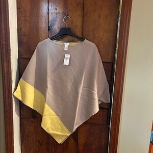 J. Jill Tan and Yellow Poncho